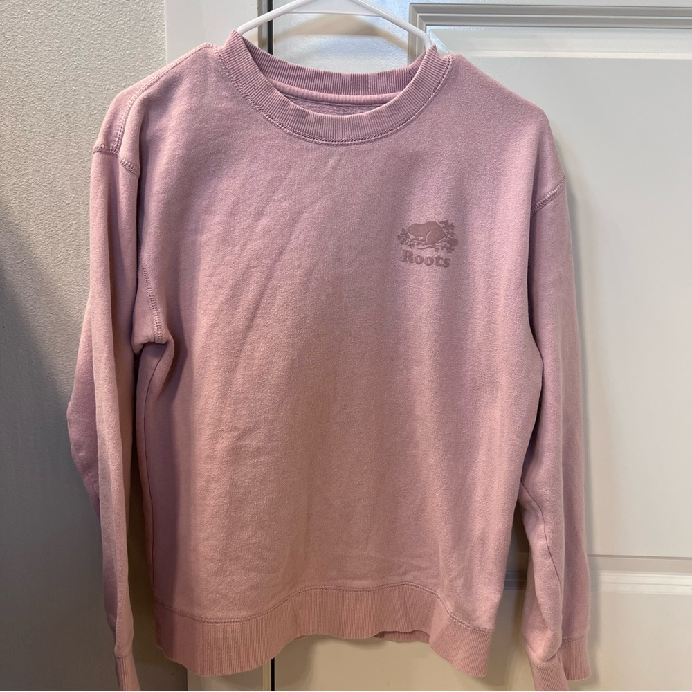 Roots Pink Relaxed Crew